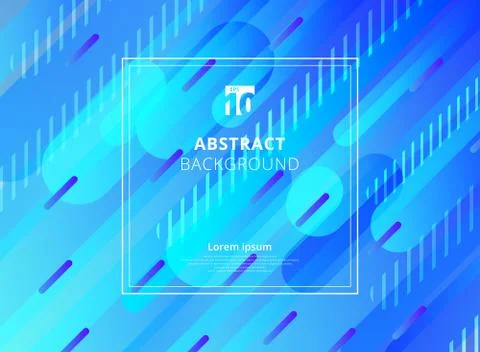 Abstract blue background geometric dynamic rounded shapes diagonal with white Illustrazione stock