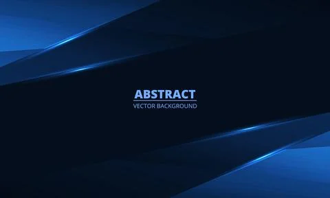 Abstract blue background with geometric dynamic glowing lines. Stock Illustration