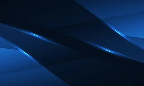 Abstract blue background with geometric dynamic glowing lines. Stock Illustration