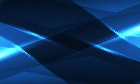 Abstract blue background with geometric dynamic glowing lines. Stock Illustration