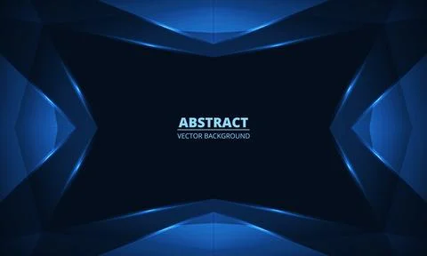 Abstract blue background with geometric dynamic glowing lines. Stock Illustration