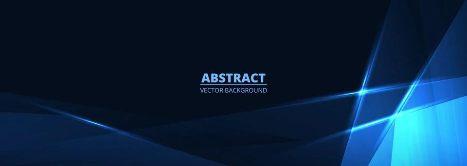 Abstract blue background with geometric dynamic glowing lines. Stock Illustration
