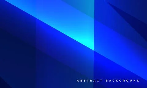 Abstract blue background with geometric dynamic glowing elements. Illustrazione stock