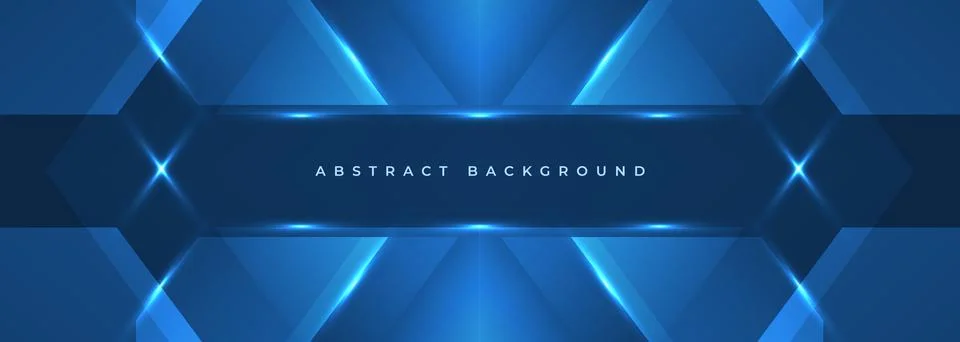 Abstract blue background with geometric dynamic glowing lines. Stock Illustration