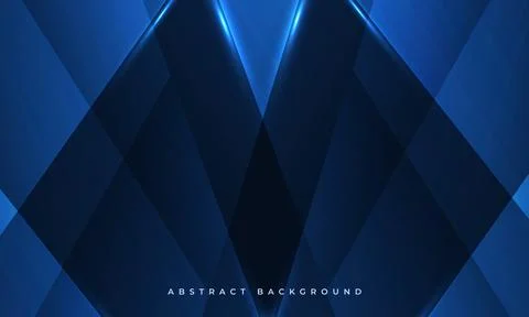 Abstract blue background with geometric dynamic glowing lines and shapes. Illustrazione stock