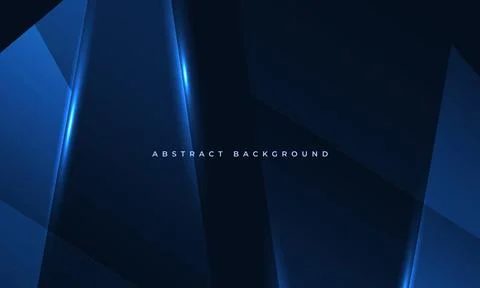 Abstract blue background with geometric dynamic glowing lines. Stock Illustration