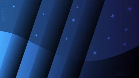 Abstract Blue Background with Geometric Forms and Gradient Highlights Stock Illustration