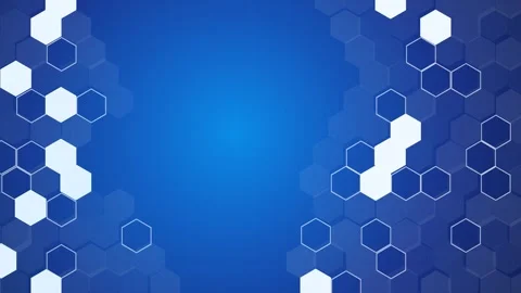 Abstract Blue Background with Geometric Hexagon Pattern for Technology and .. Stock Footage 341775478