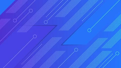 Abstract Blue Background with Geometric Shapes and Line Patterns Stock Illustration