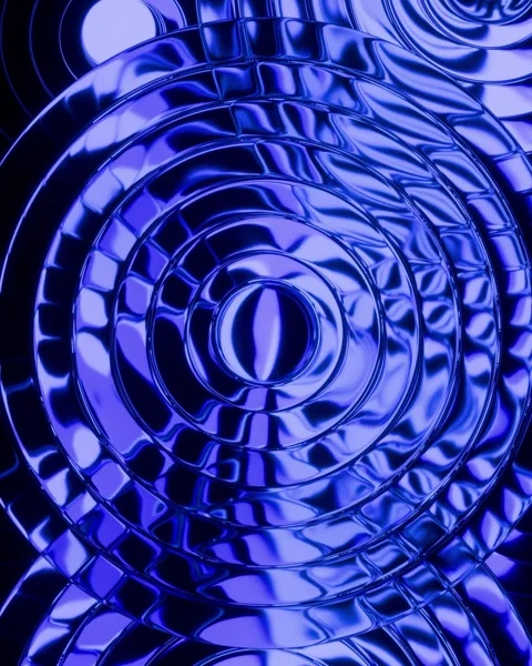 Abstract blue background with glass circles Video stock 332714422