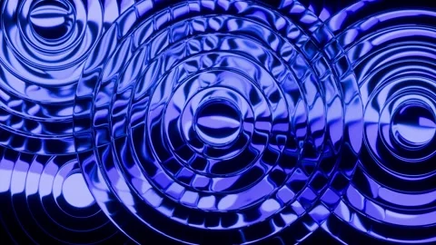 Abstract blue background with glass circles 库存影片 332715054