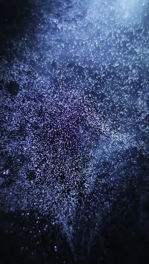 Abstract Blue Background With Glittering Particles In Motion Stock Footage 267522919