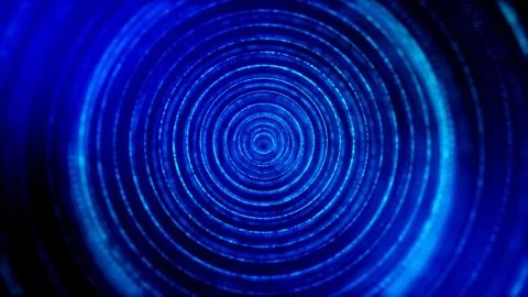 Abstract blue background of glow particles form lines, surfaces as futuristic Illustrazione stock