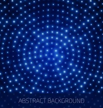 Abstract blue background with glowing dots Stock Illustration