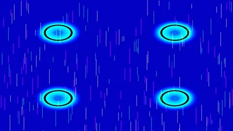 Abstract blue background with glowing futuristic energy portals effect Stock Footage 336259302