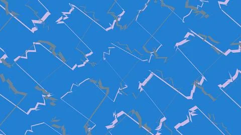 Abstract blue background with glowing geometric line pattern Stock Illustration