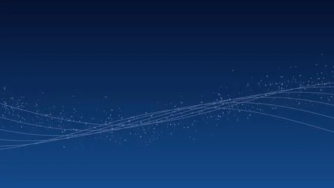 Abstract blue background with glowing light waves and particles for digital.. Stock Illustration
