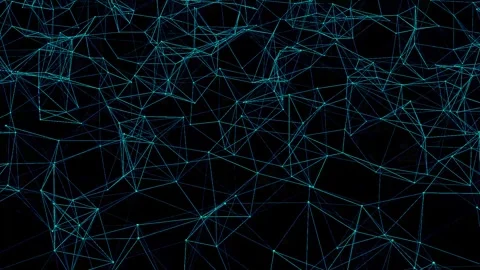 Abstract blue background with glowing particles in a space-like design Stock Footage 276895439