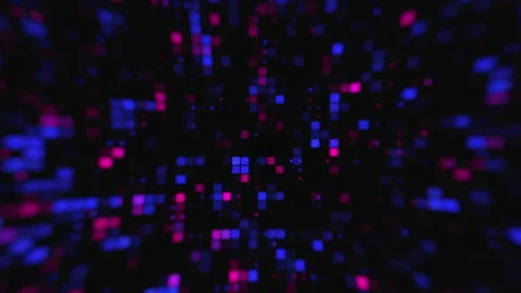 Abstract blue background with glowing particles and a colorful blur texture feat Vidéo 331586336