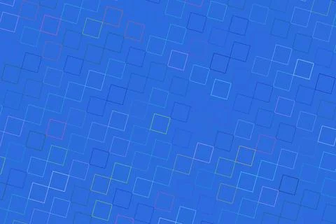 Abstract blue background with glowing square outlines Stock Illustration