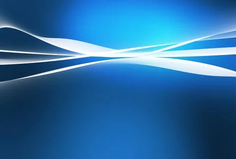 Abstract blue background with glowing white curves concept series Stock-Illustration