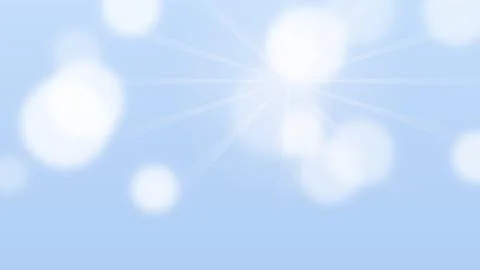 Abstract blue background with glowing white light bokeh Stock Illustration