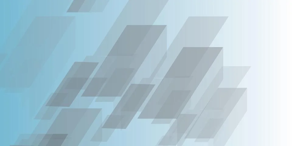 Abstract blue background with gray transparent geometric shapes creating 스톡 일러스트