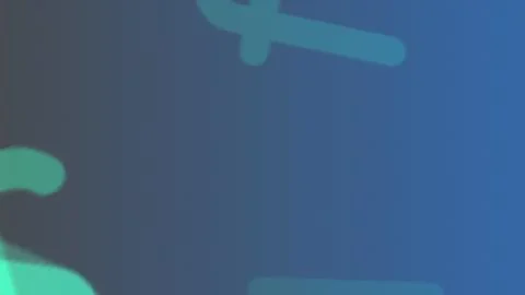 Abstract blue background with green shapes and lines Stock Illustration