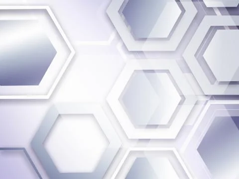 Abstract Blue Background With Hexagon 스톡 일러스트