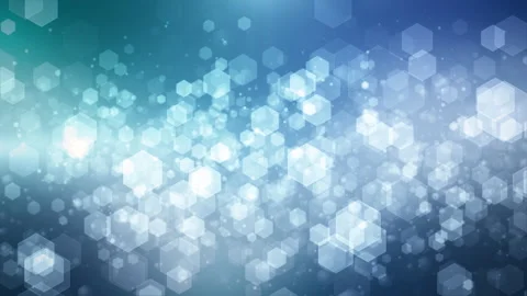 Abstract blue background with hexagonal bokeh lights, creating a dreamy and.. Stock Footage 277557450