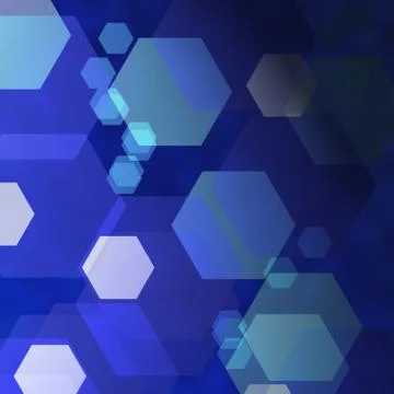 Abstract blue background with hexagons Stock Illustration