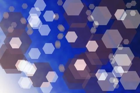 Abstract blue background with hexagons Stock Illustration