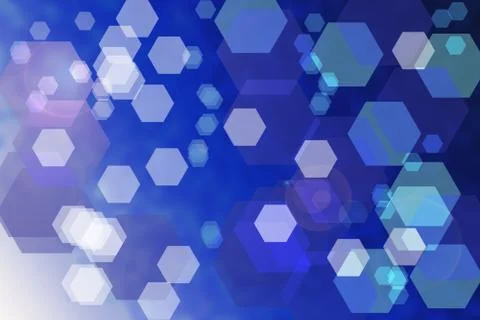 Abstract blue background with hexagons Stock Illustration