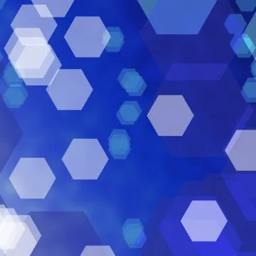Abstract blue background with hexagons Stock Illustration