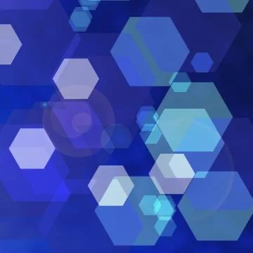 Abstract blue background with hexagons Stock Illustration