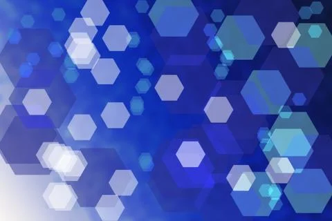 Abstract blue background with hexagons Stock Illustration