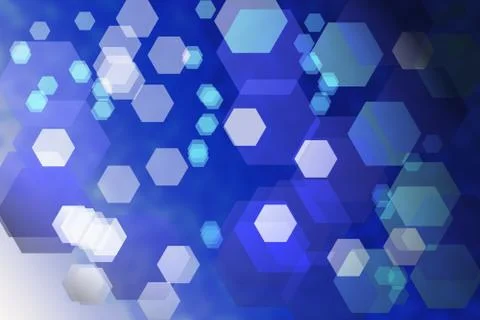 Abstract blue background with hexagons Stock Illustration