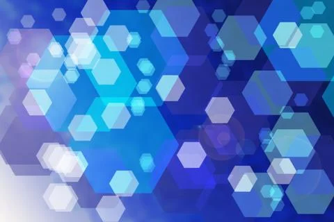 Abstract blue background with hexagons Stockfoto's