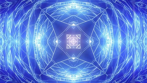 Abstract blue background of kaleidoscope effect. Stock-Footage 82464683