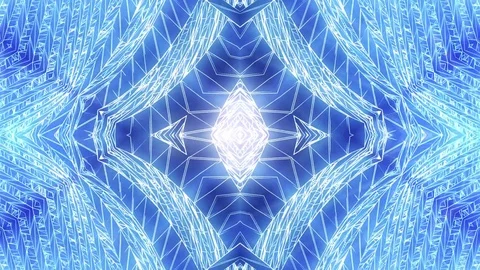 Abstract blue background of kaleidoscope effect. Stock-Footage 82559082