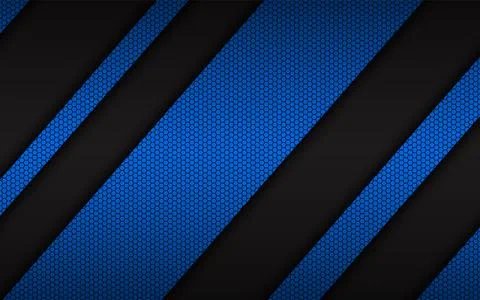 Abstract blue background with layers above each other with hexagonal pattern 스톡 일러스트