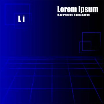 Abstract blue background. Light grid lines. Square or quadratic template Ilustración de archivo