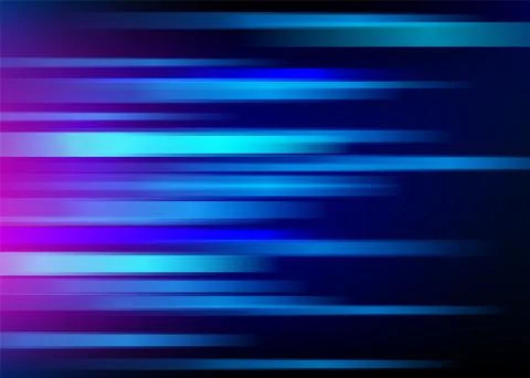 Abstract blue background with light horizontal lines. Speed motion design Stock Illustration