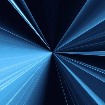 Abstract blue background with light lines concentric going into a point Ab... Foto stock