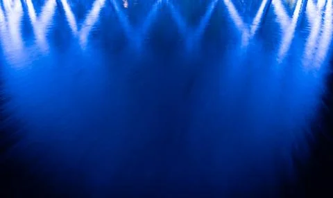 Abstract blue background, lights reflections on the water. Foto stock