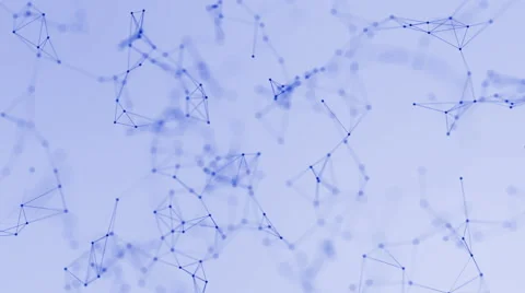 Abstract blue background with lines and dots Stock Footage 66624755