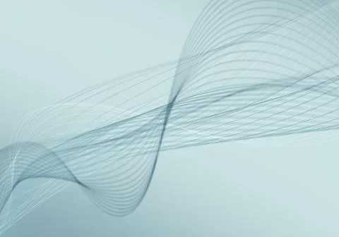 Abstract blue background with lines and dots connected flow Stock Illustration