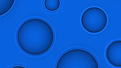 Abstract Blue Background Loop - 3D Spheres emitting 2D outlines Stock Footage 278551998