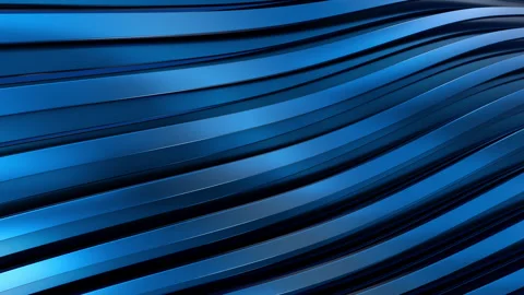 Abstract Blue Background Loop - Wavy 3D Lines Stock Footage 278551388