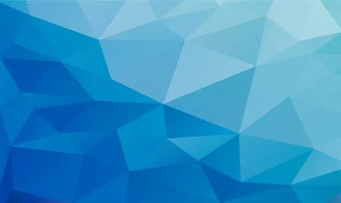 Abstract Blue background, low poly textured triangle shapes in random pattern Stock Illustration